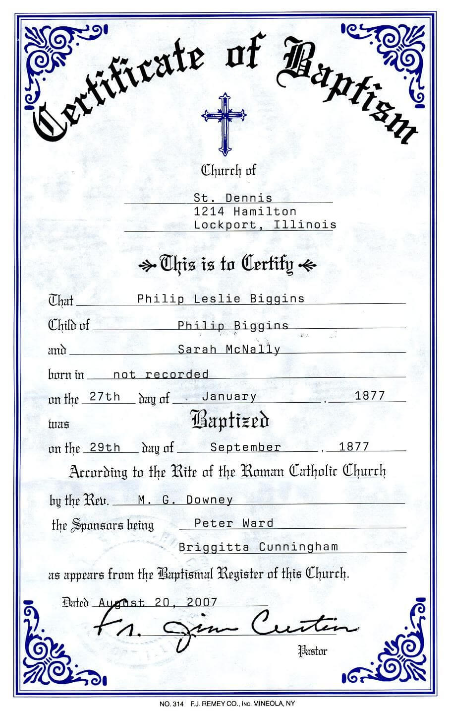 001 Certificate Of Baptism Template Unique Ideas Catholic Within Christian Baptism Certificate Template