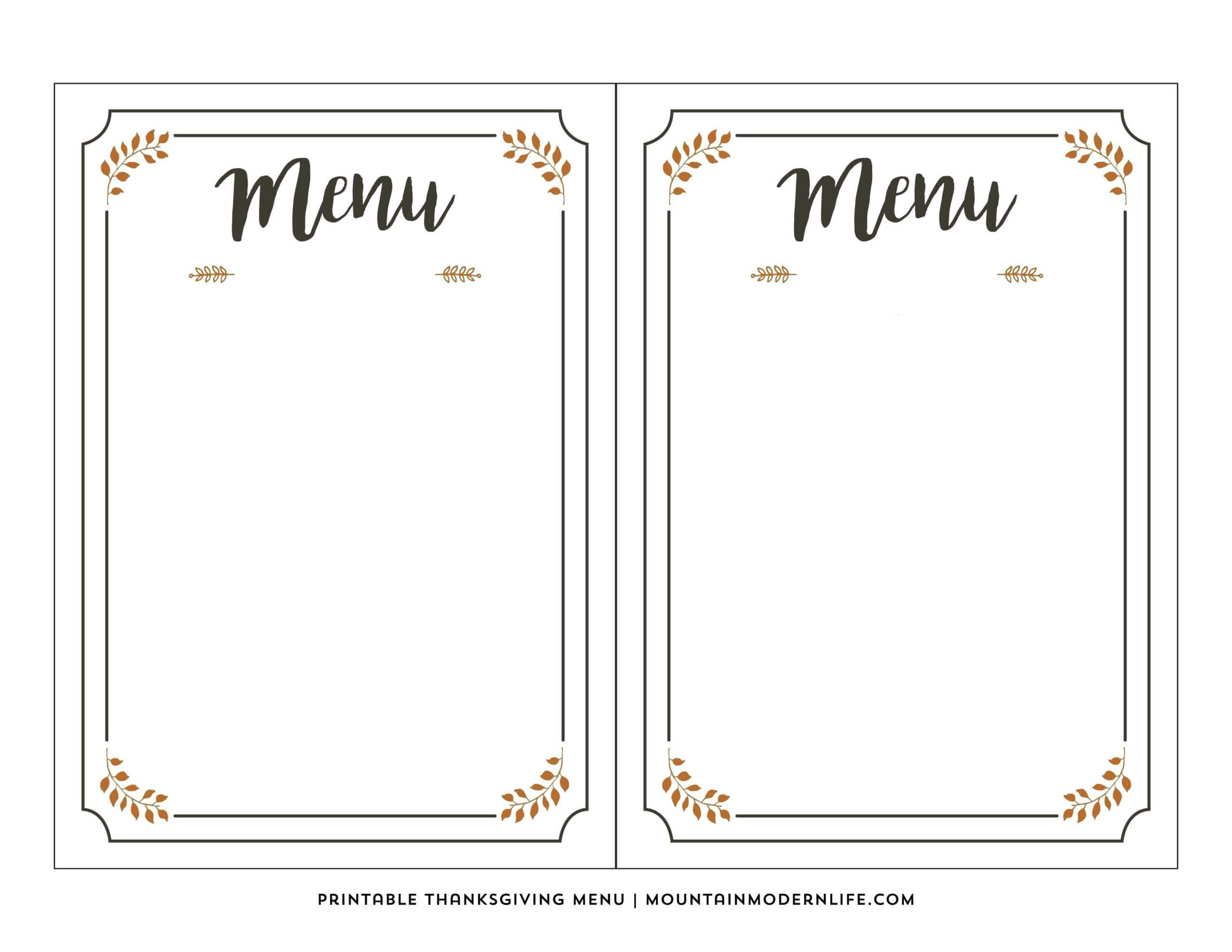 001 Printable Menu Selo Yogawithjo Co With Regard To Blank Throughout Blank Restaurant Menu Template