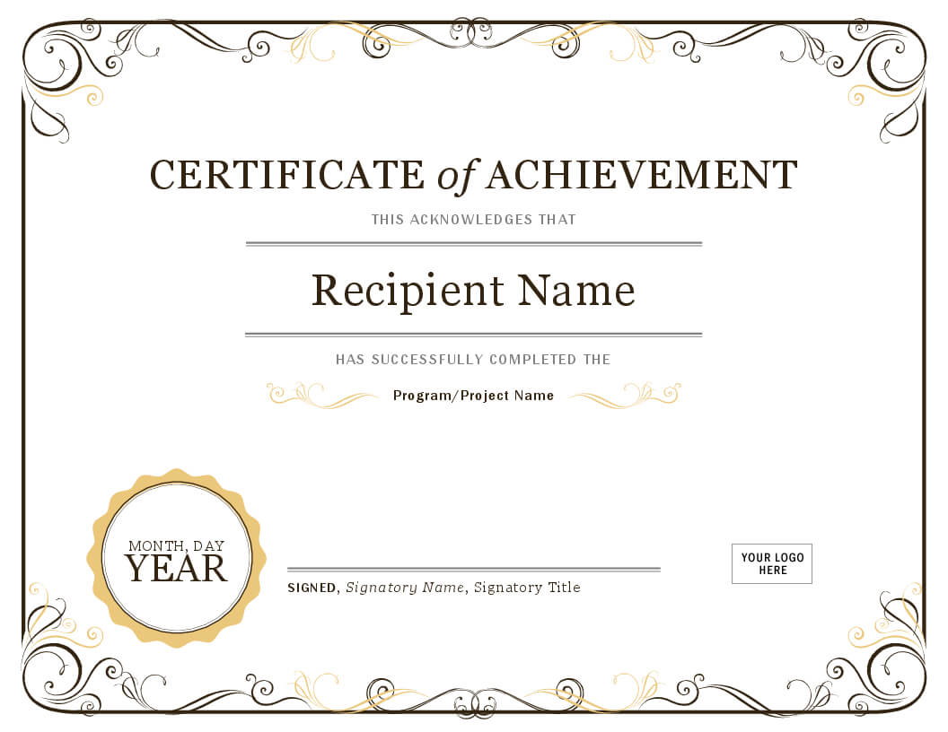 001 Word Certificate Template Download Of Achievement Image For Certificate Of Excellence Template Free Download