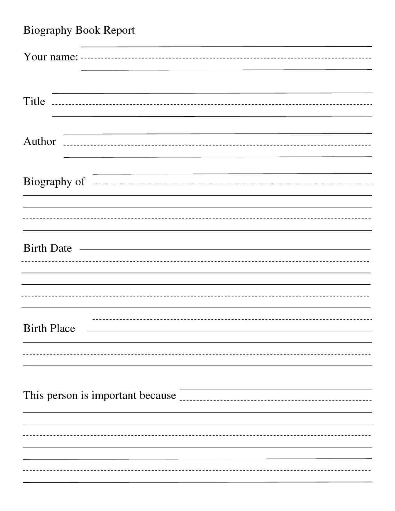 004 Biography Book Report Template Formidable Ideas Pdf High Intended For Book Report Template High School