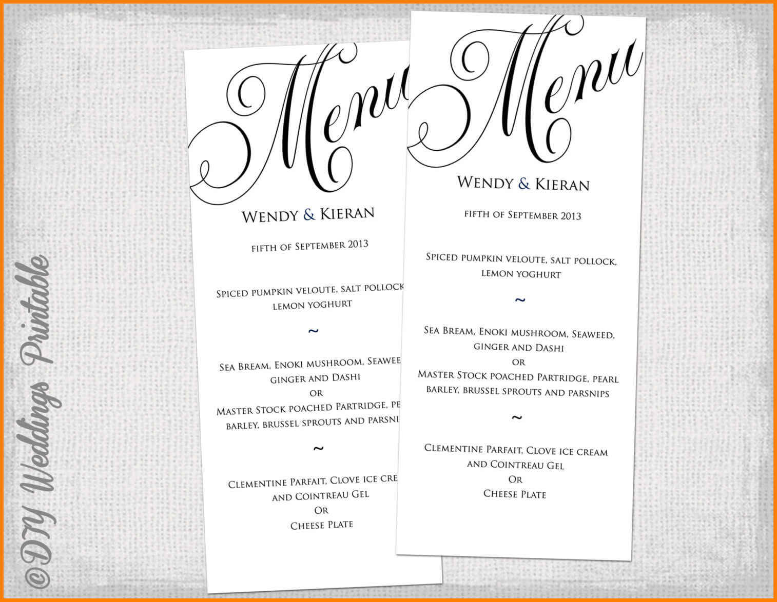 005 Dinner Party Menu Template 8 Best Images Of Printable 0 Pertaining To Blank Dinner Menu Template