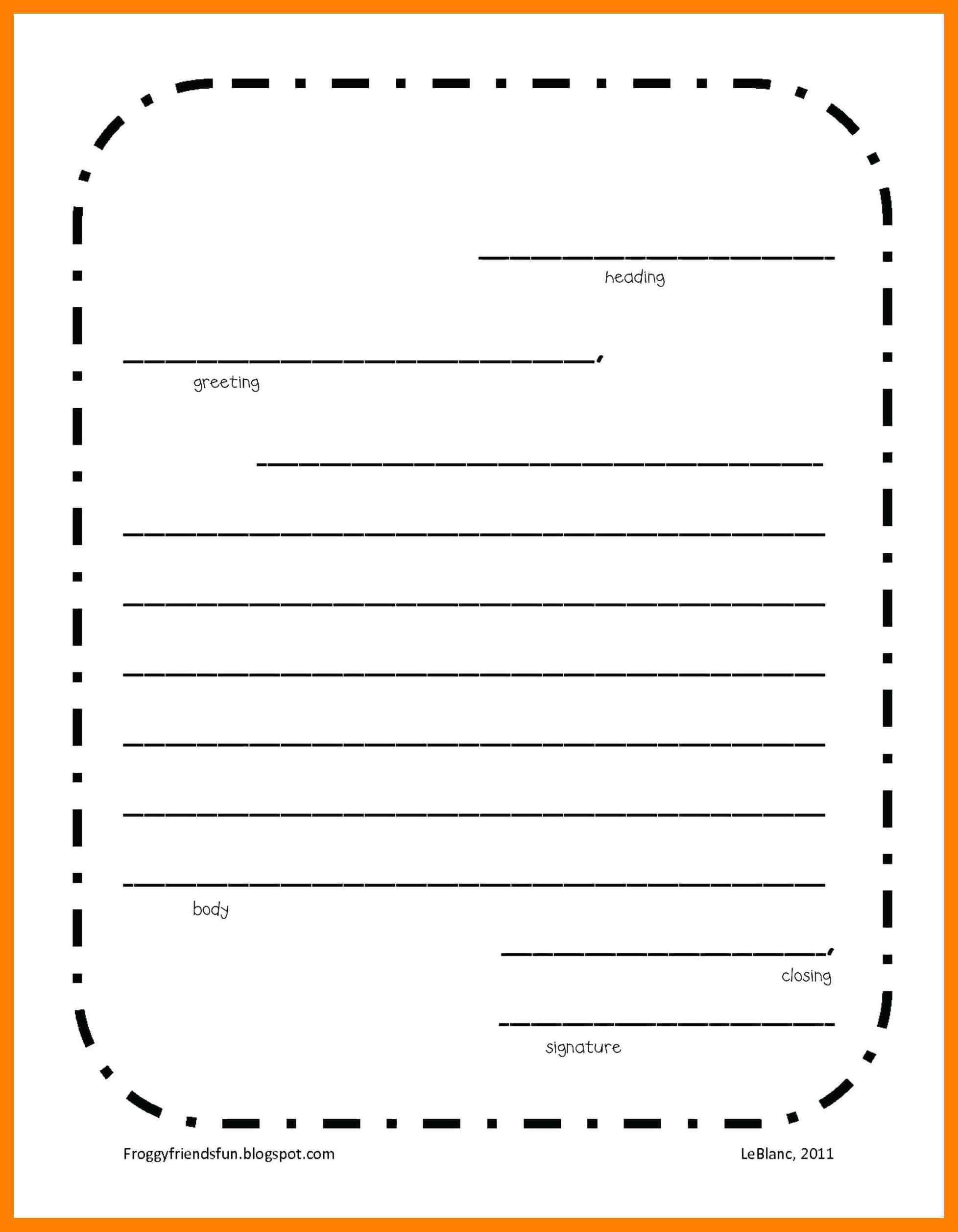006 Free Letter Writing Template Ideas Friendly 2Nd Grade Pertaining To Blank Letter Writing Template For Kids