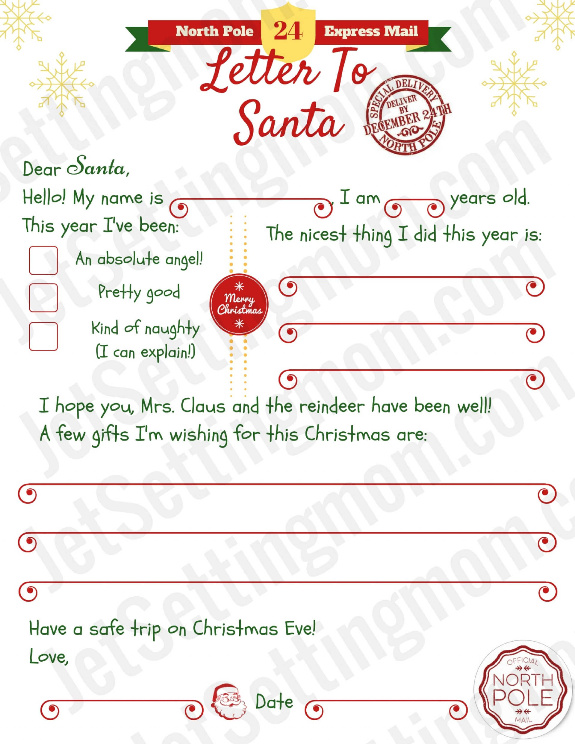 008 Blank Letter From Santa Template Word Ideas Free Throughout Blank Letter From Santa Template