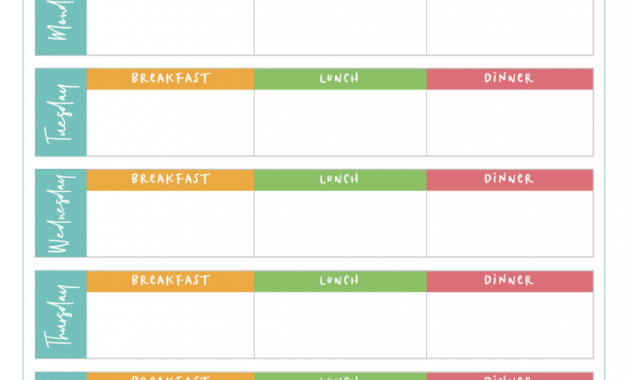 008 Free Printable Monthly Meal Planner Template Weekly With for Blank Meal Plan Template