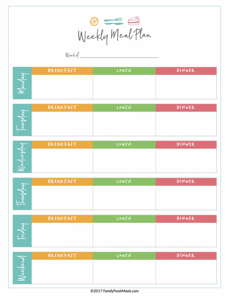 008 Free Printable Monthly Meal Planner Template Weekly With For Blank Meal Plan Template