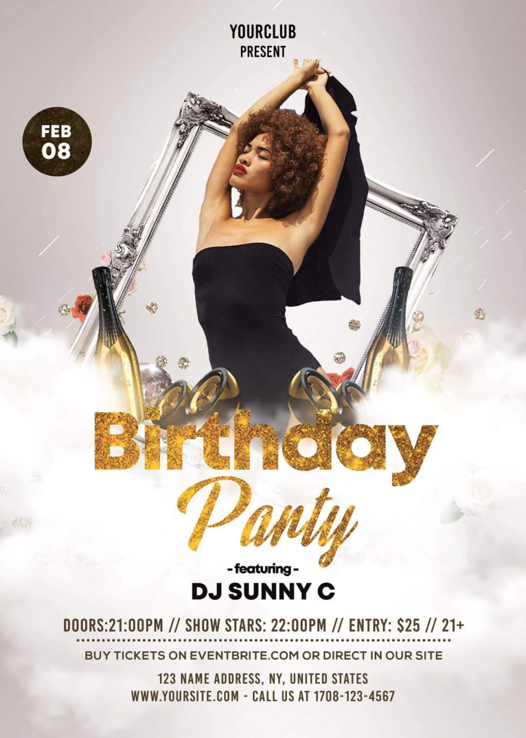 009 Birthday Party Flyer Templates Free Bigpreview Psd With Regard To 50Th Birthday Flyer Template Free