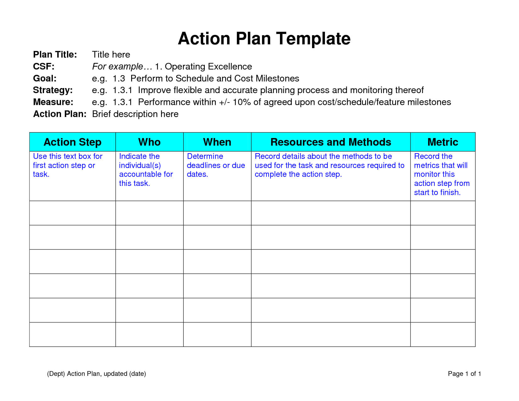 009 Example Action Plan Template Excel Templates Ideas With Regard To Business Development Template Action Plan