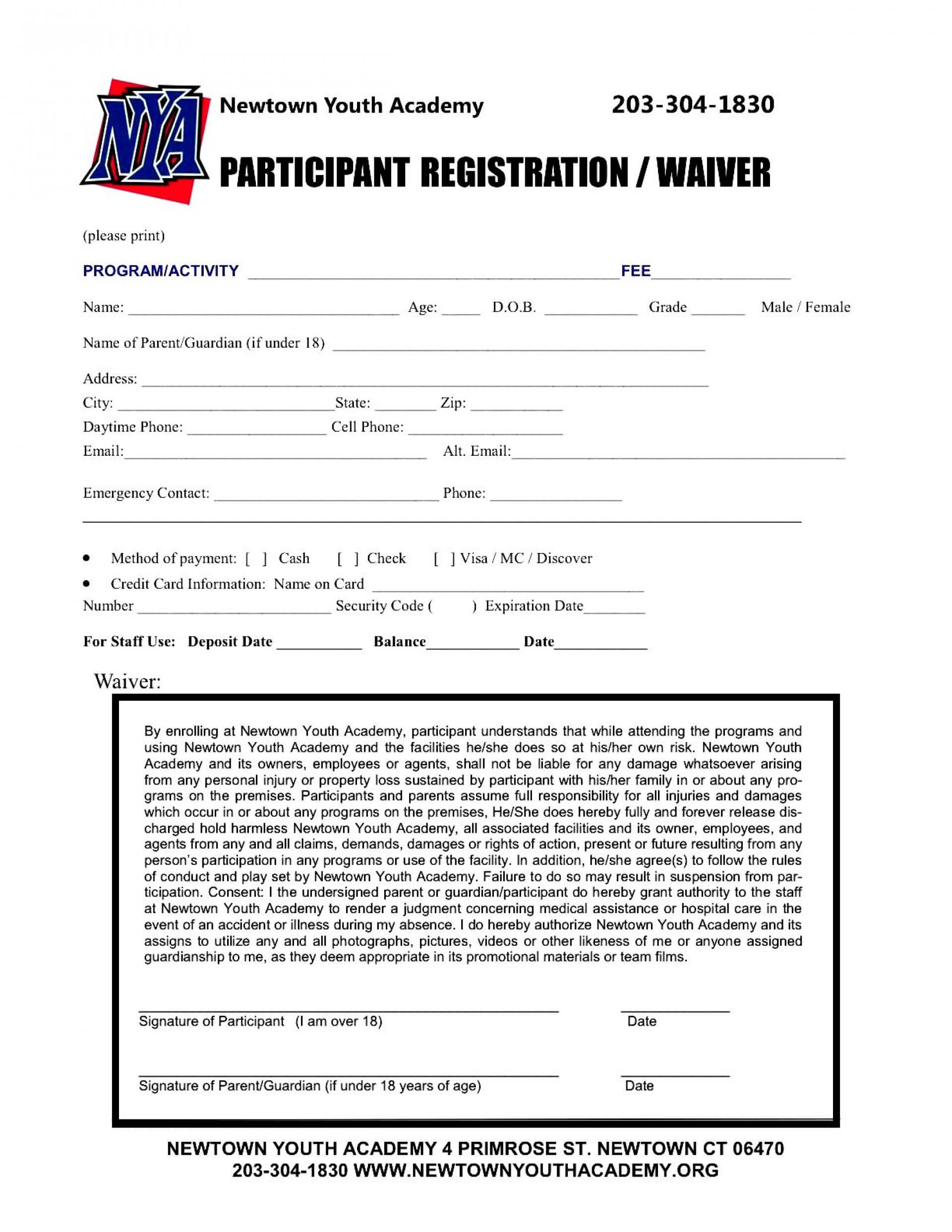 009 Large Free Printable Camp Registration Form Templates Pertaining To Camp Registration Form Template