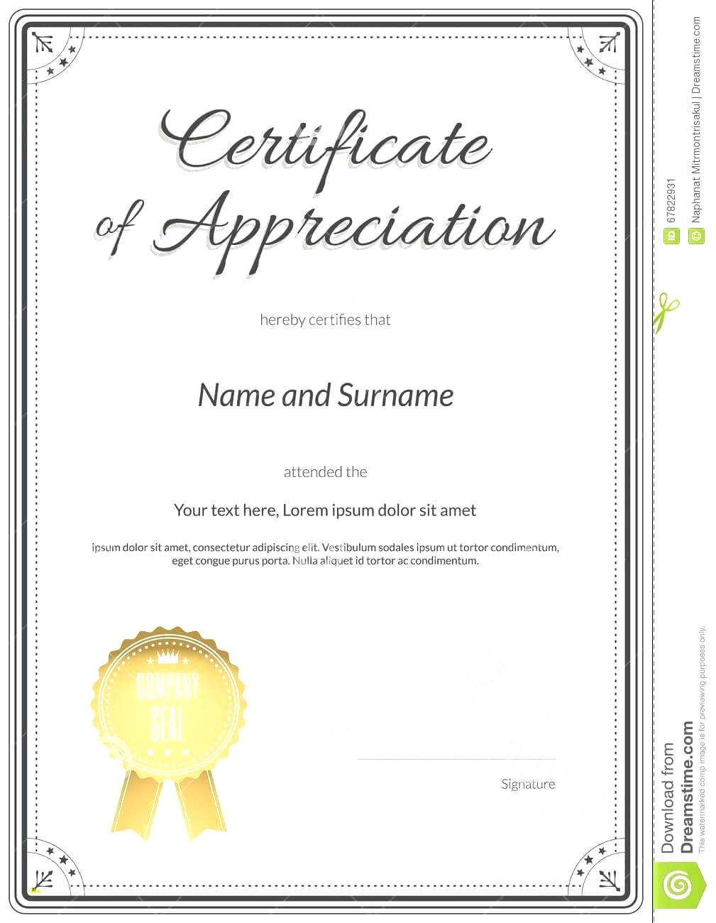 009 Template Ideas Certificate Of Appreciation Word Doc Free Pertaining To Certificate Of Recognition Word Template