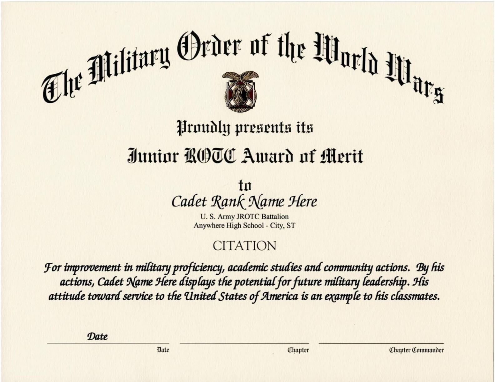 010 Army Certificate Of Achievement Template Microsoft Word In Army Certificate Of Achievement Template