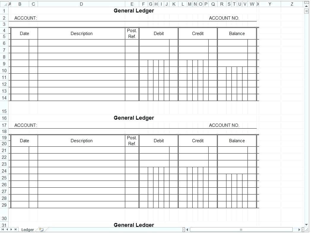 010 General Journal Template Excel Elegant Ledger Throughout Business Ledger Template Excel Free