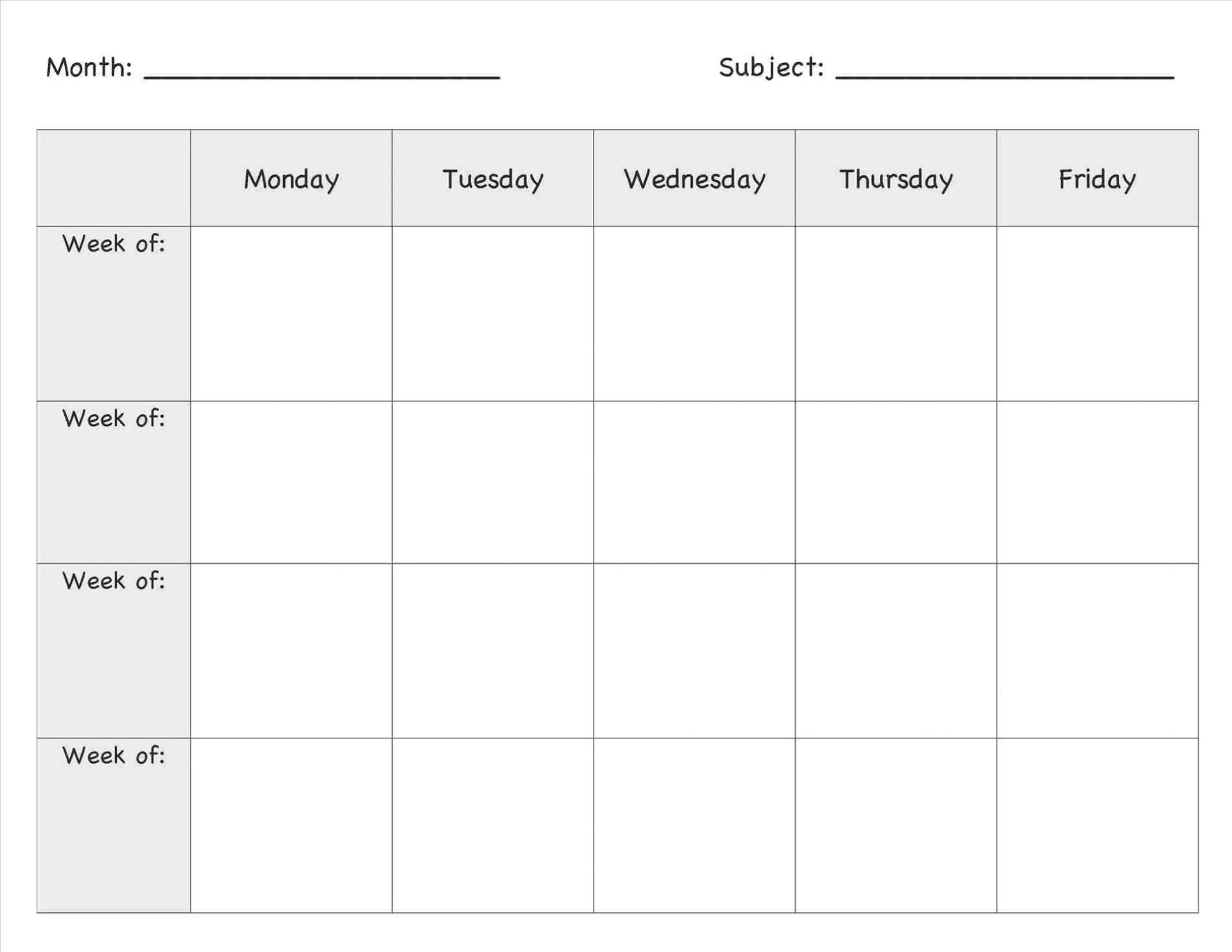 010 Weekly Lesson Plan Template Pdf Free Printable Plans intended for Blank Face Template Preschool 010 Weekly Lesson Plan Template Pdf Free Printable Plans Intended For Blank Face Template Preschool
