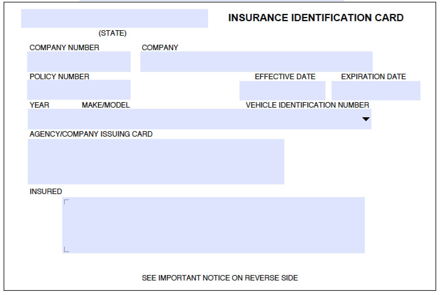 012 Company Car Policy Template Free Auto Insurance Id Card Throughout Car Insurance Card Template Free