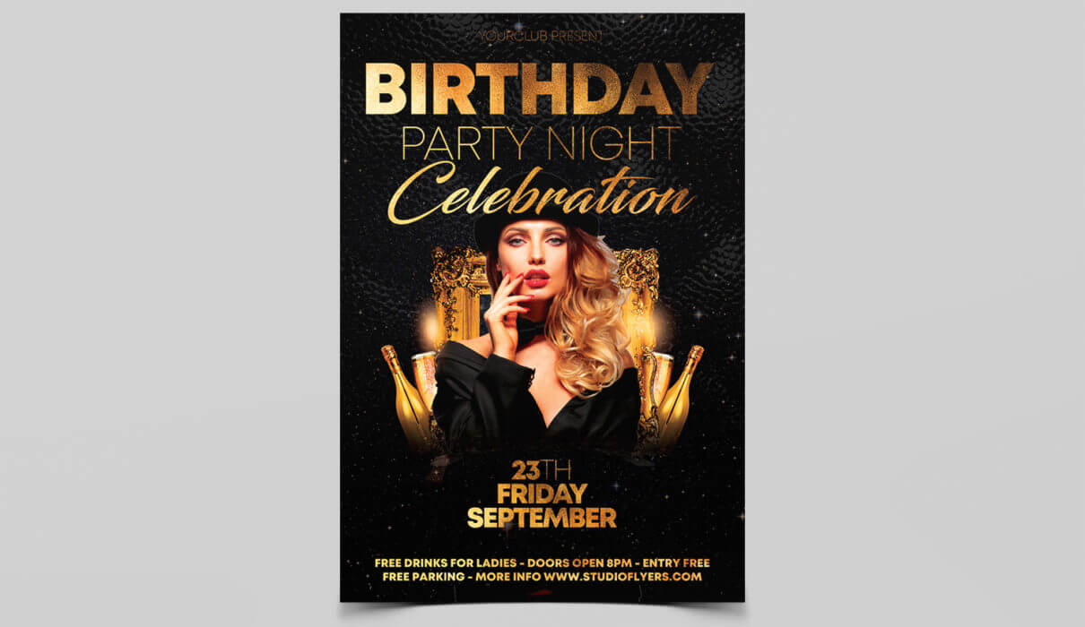 012 Template Ideas Birthday Party Flyer Templates Free Night For 50Th Birthday Flyer Template Free