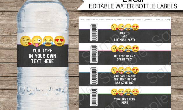 013 Template Ideas Water Bottle Labels Unbelievable Free intended for Birthday Water Bottle Labels Template Free