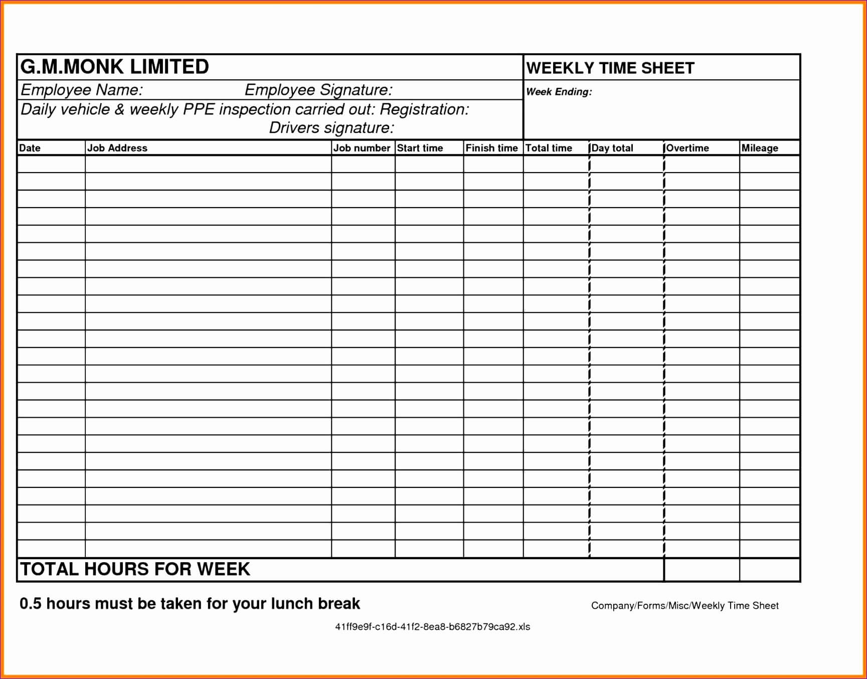 014 Free Printable Weekly Employee Time Sheets Multiple Pdf Pertaining To Blank Petition Template