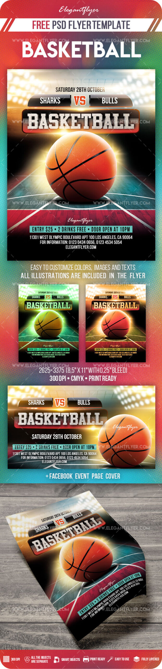 015 Basketball Camp Brochure Template Free Bigpreview Flyer Inside Basketball Camp Brochure Template