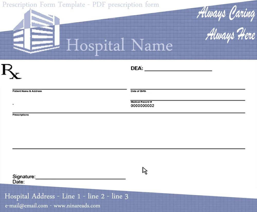 018 Template Ideas Prescription Pad Microsoft Word Free Pdf In Blank Prescription Form Template