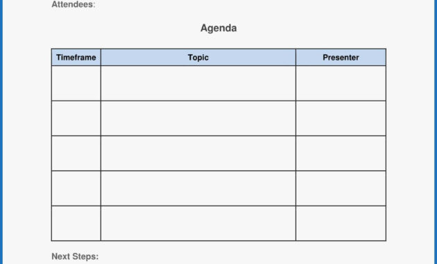 019 Business Meeting Agenda Templates Free One On For Word in Agendas For Meetings Templates Free