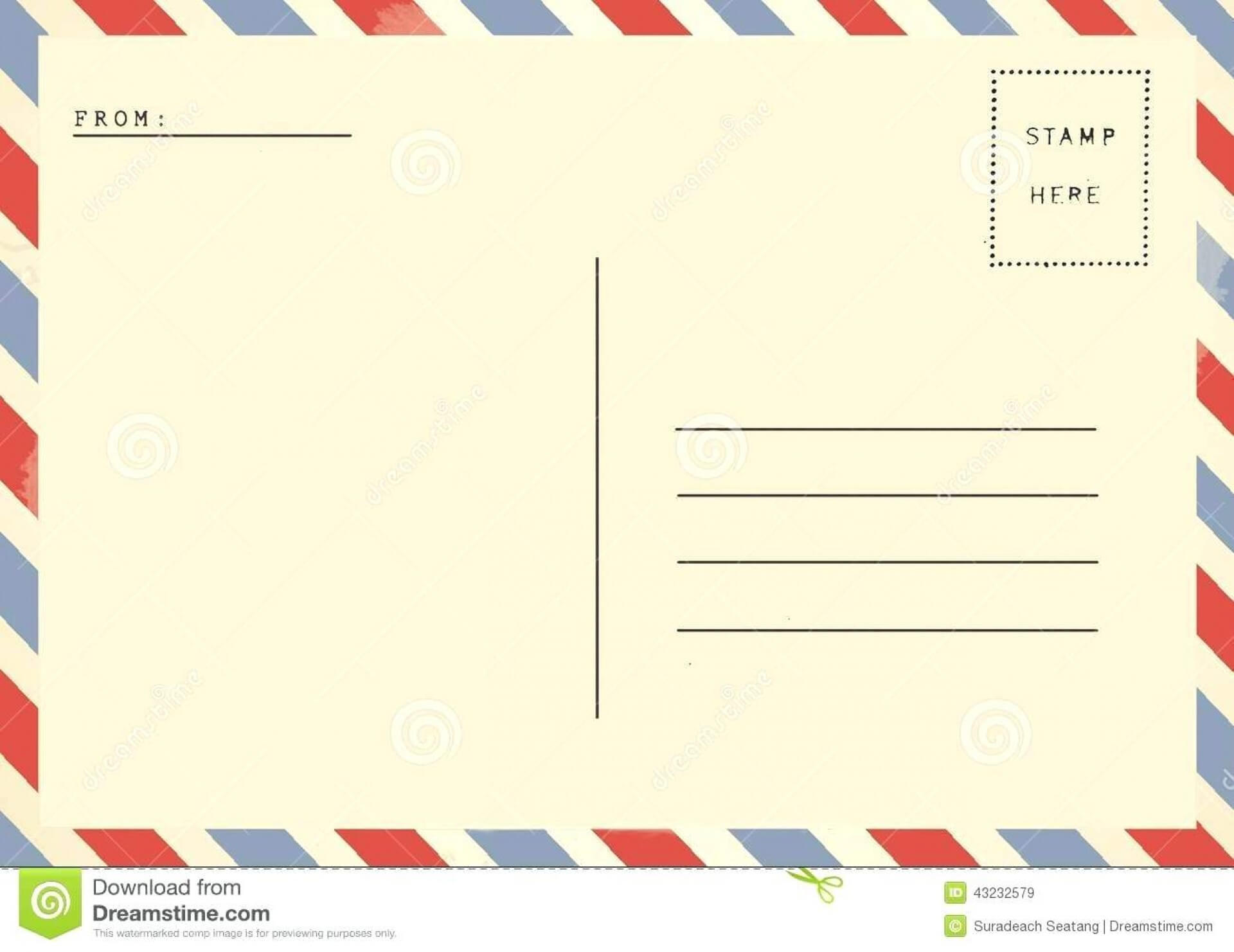 020 Postcard Template Free Download Ideas Printable For Back Of Postcard Template Photoshop