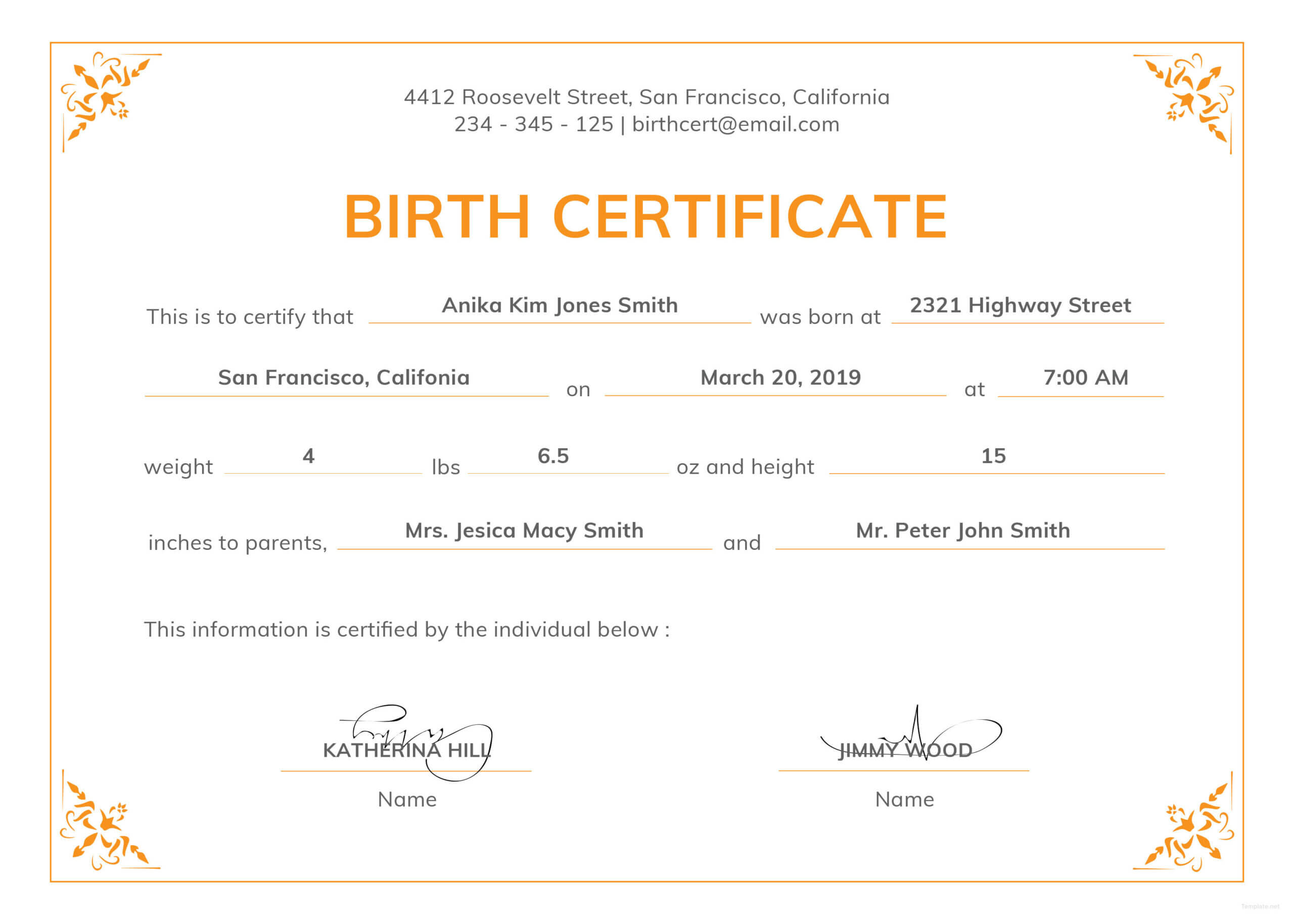 021 Free Birth Certificate Template Impressive Ideas Within Birth Certificate Template For Microsoft Word
