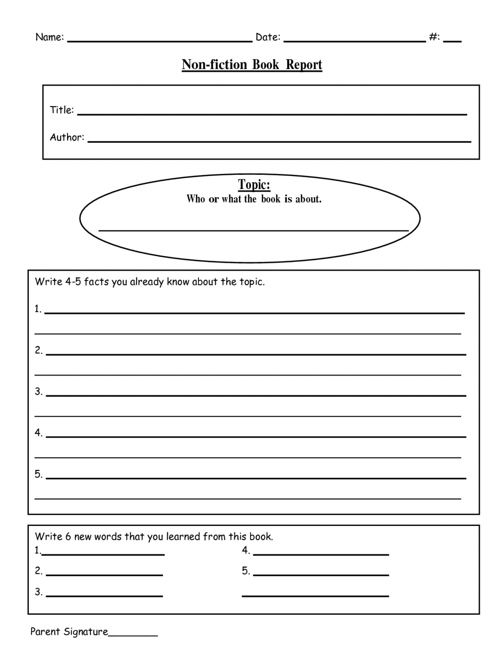 024 2Nd Grade Book Report Template 132370 Free Templates With Regard To 2Nd Grade Book Report Template
