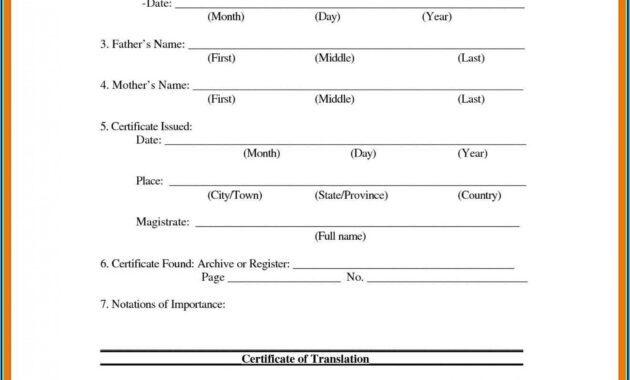 024 Official Birth Certificate Template Simple Uscis in Birth Certificate Translation Template Uscis