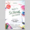 025 Back To School And Party Free Psd Flyer Template Regarding Back To School Party Flyer Template
