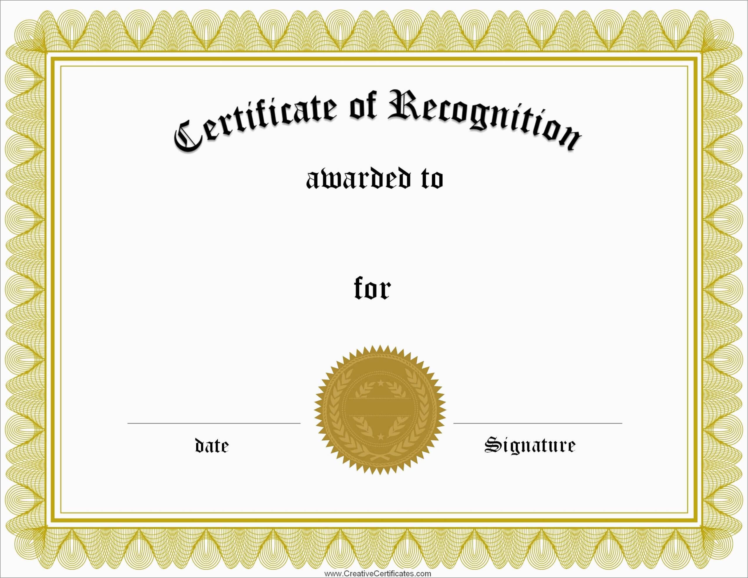 025 Template Ideas Certificate Of Recognition Word Award Pertaining To Certificate Of Recognition Word Template