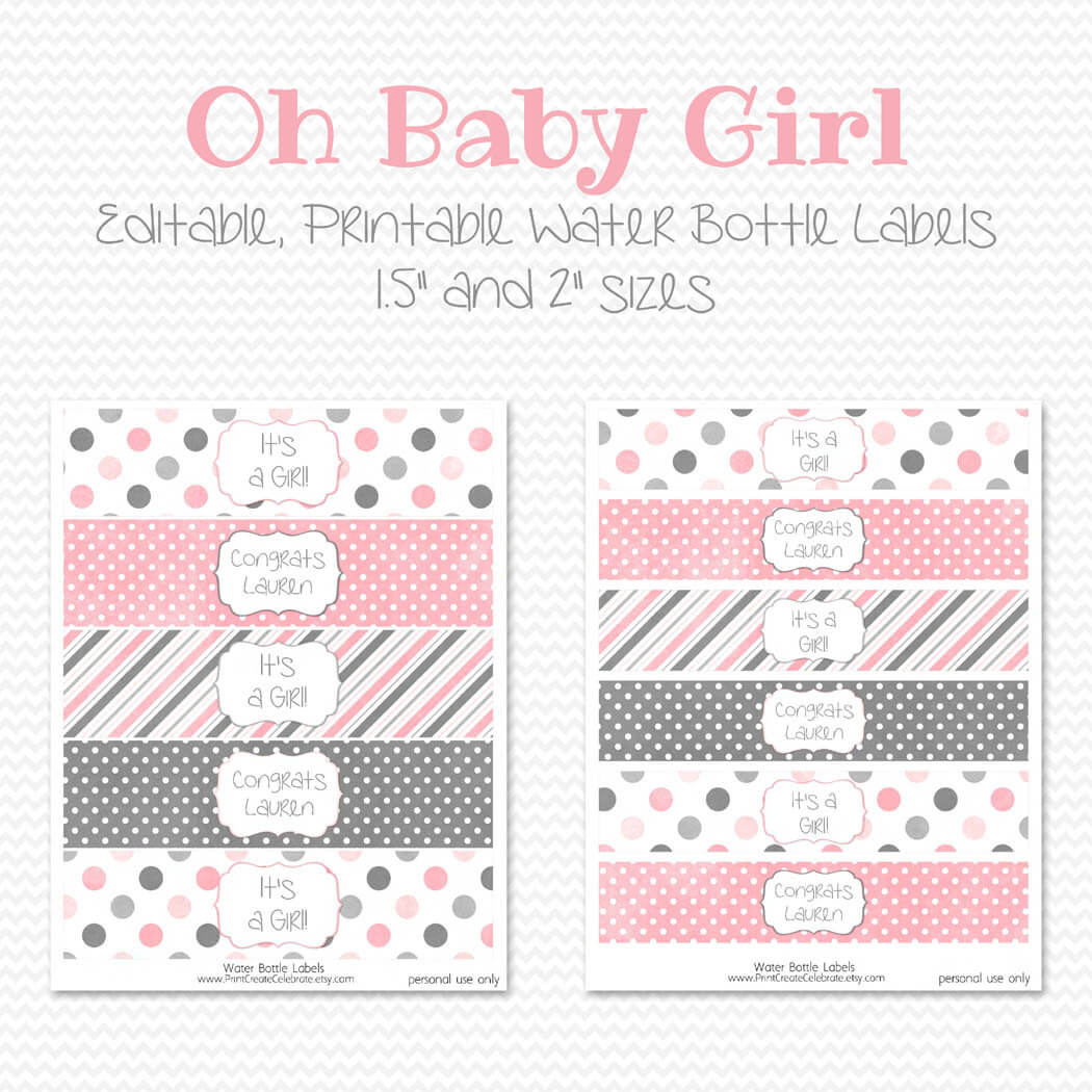 027 Free Water Bottle Label Template Ideas Delightful For Baby Shower Label Template For Favors
