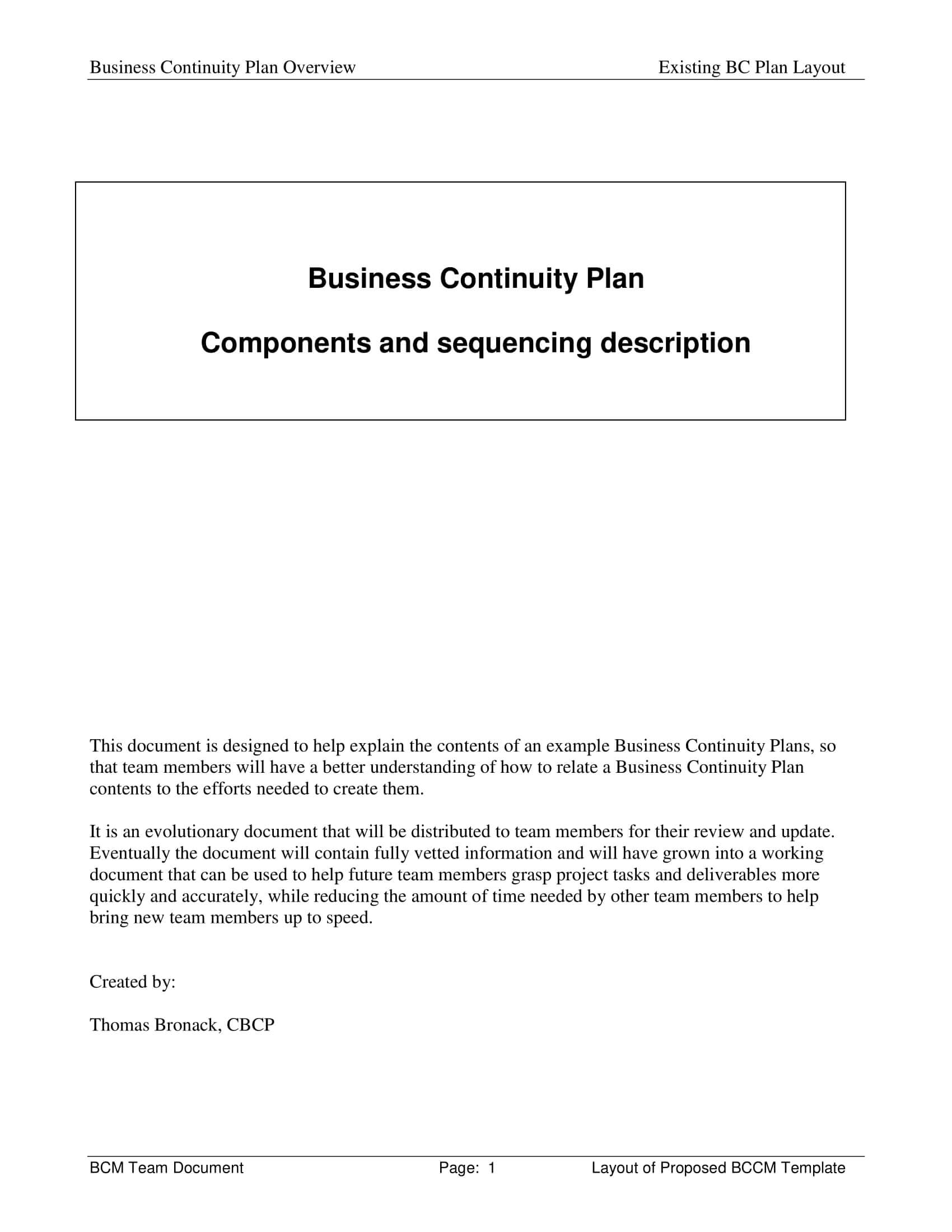 030 Business Continuity Plan Examples Template Components Inside Business Continuity Plan Template Canada
