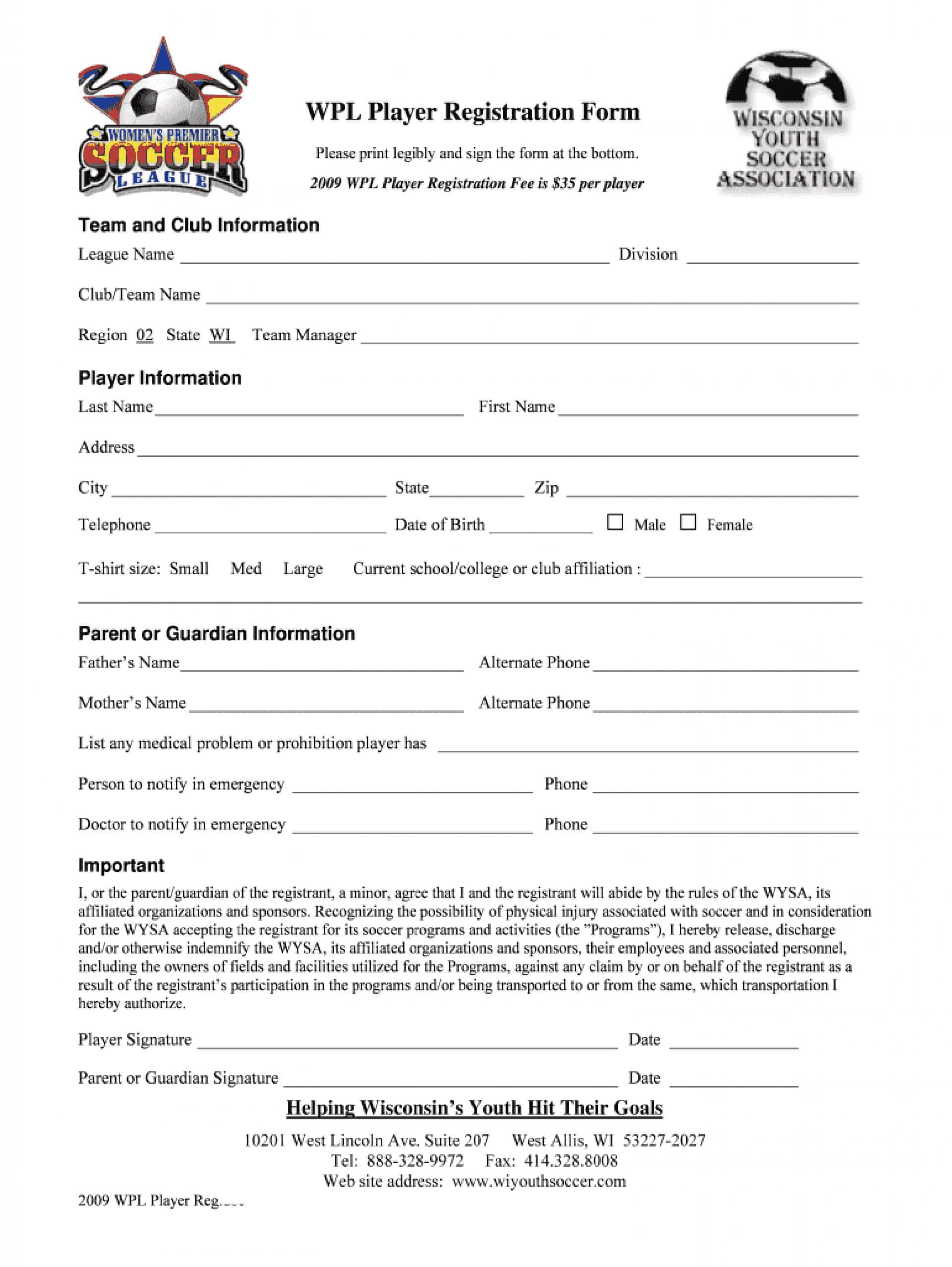 030 Template Ideas Free Printable Camp Registration Form Inside Camp Registration Form Template