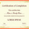 031 Certificate Of Completion Template Free Training Format Intended For Certificate Of Completion Template Free Printable