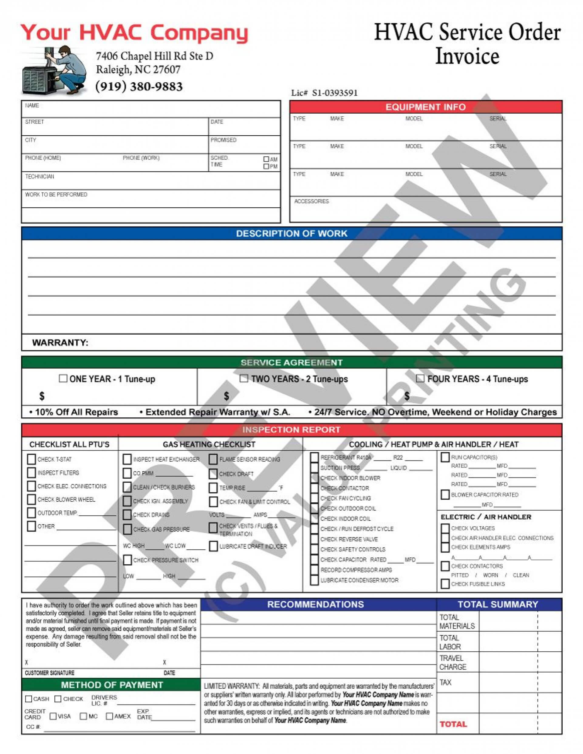 031 Openworkorders Template Ideas Hvac Service Striking Inside Air Conditioning Invoice Template