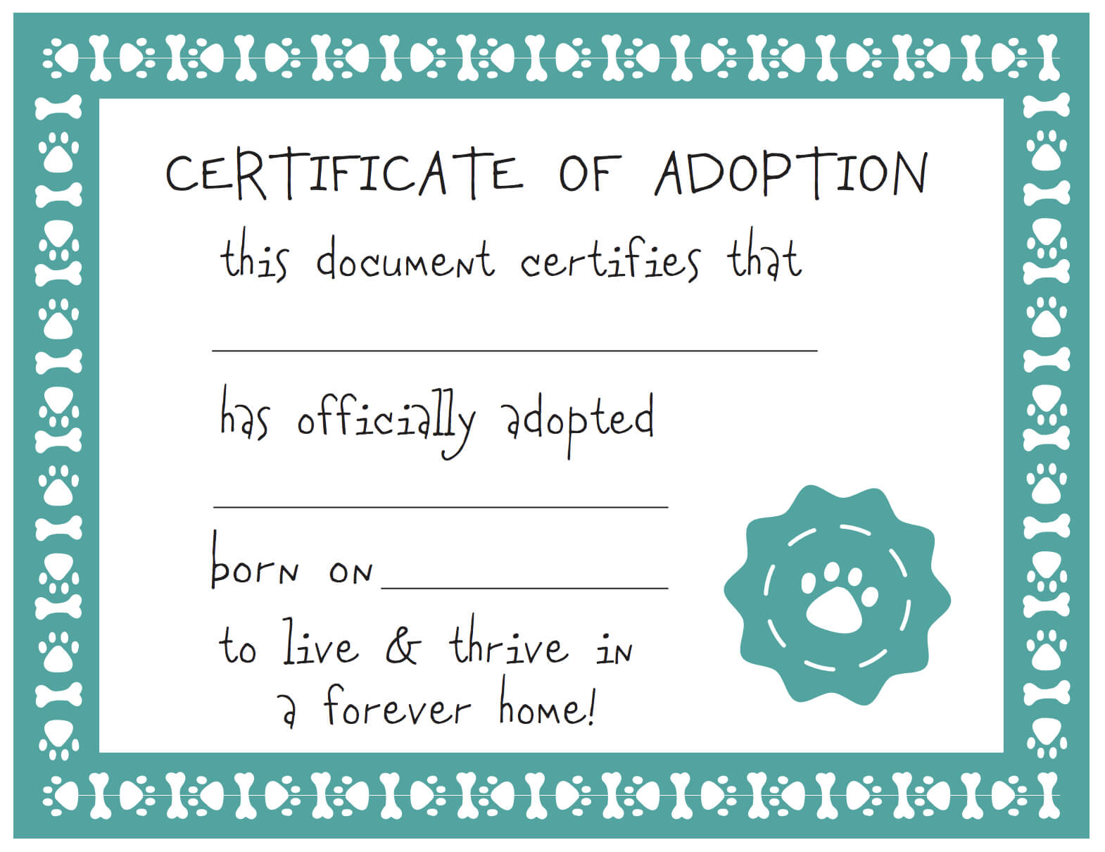 032 Template Ideas Blank Service Dog Certificate Screen Shot Intended For Blank Adoption Certificate Template