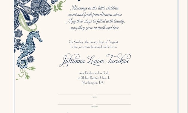 032 V Baby Dedication Certificate Template Free Archives As for Baby Dedication Certificate Template