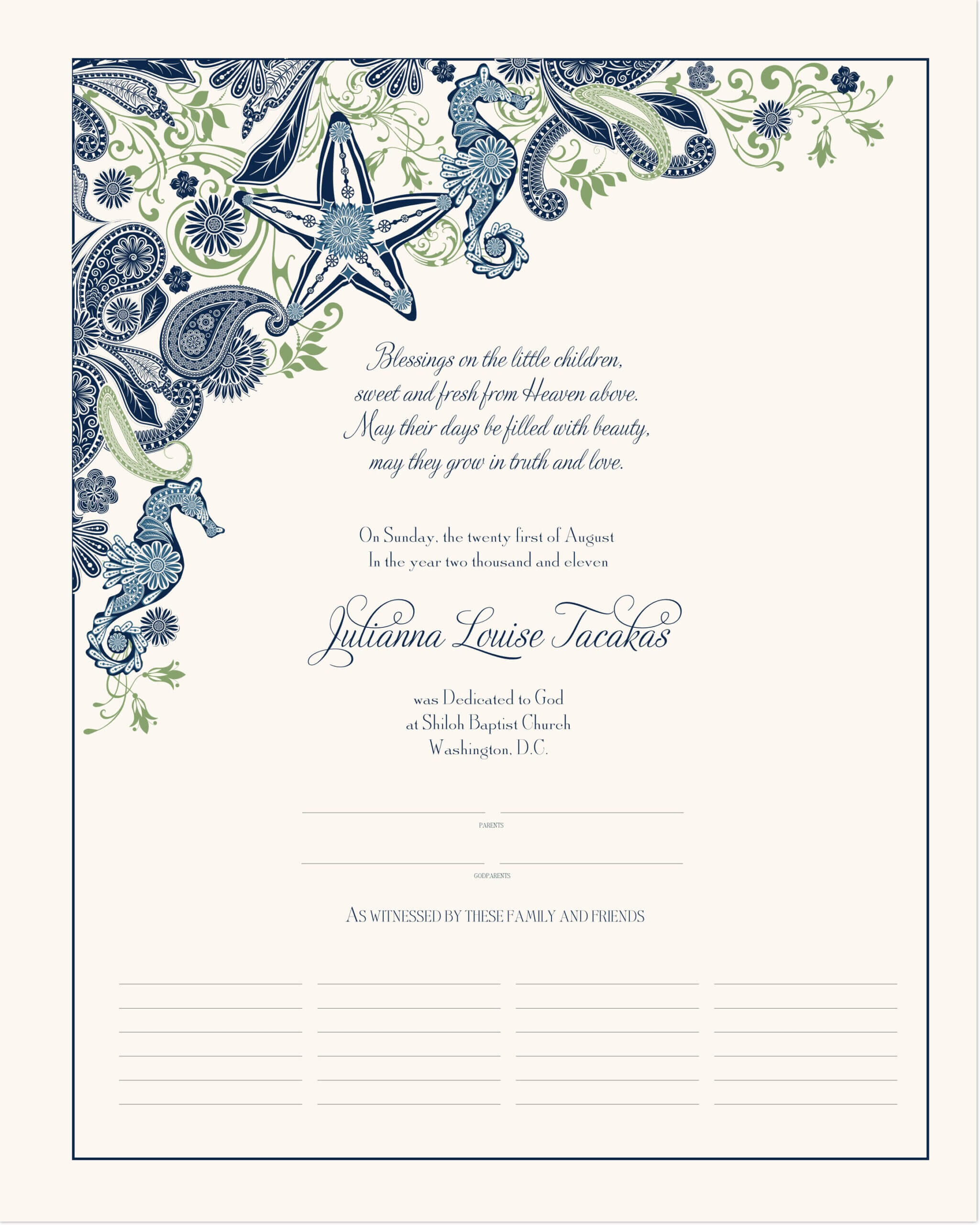 032 V Baby Dedication Certificate Template Free Archives As In Baby Christening Certificate Template