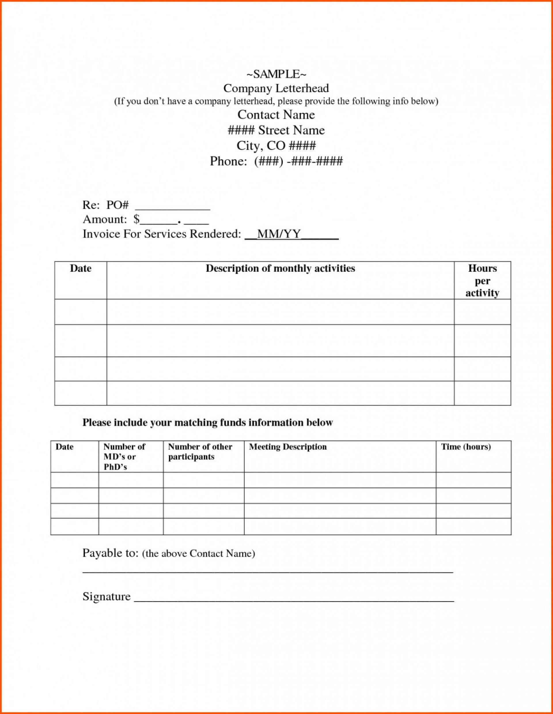 033 Free Download Contractor Invoice Template Word Within 1099 Invoice Template
