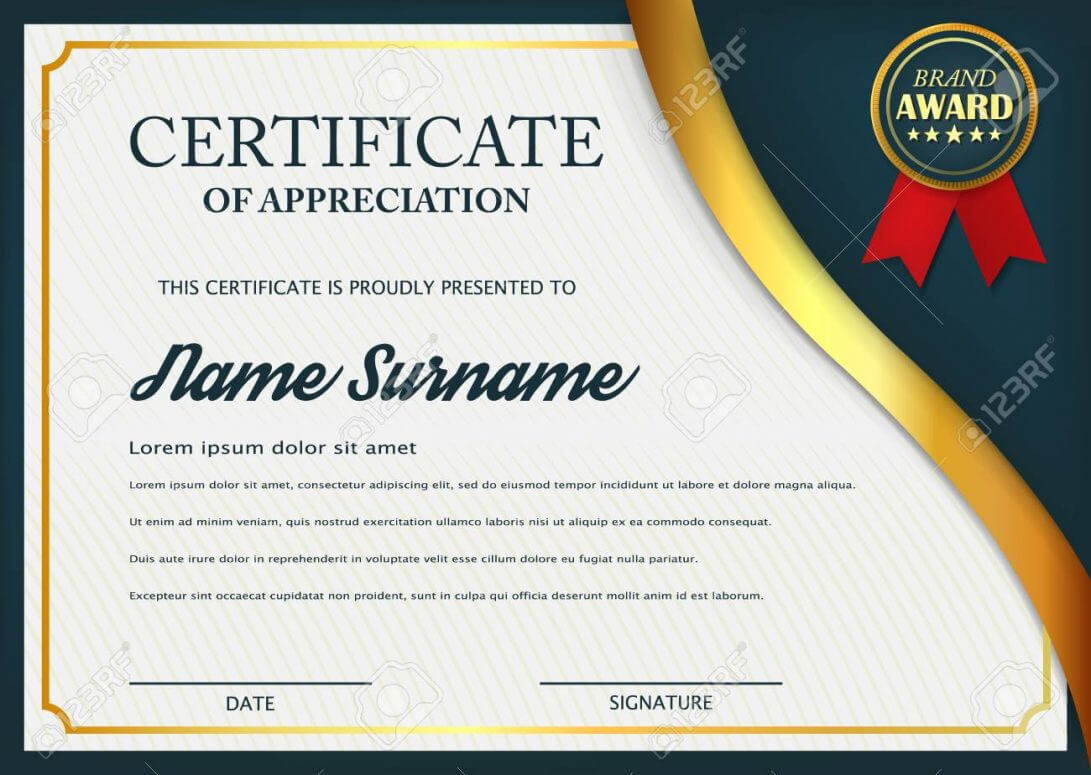034 Certificate Of Appreciationtes Free Download Inside Award Certificate Template Powerpoint