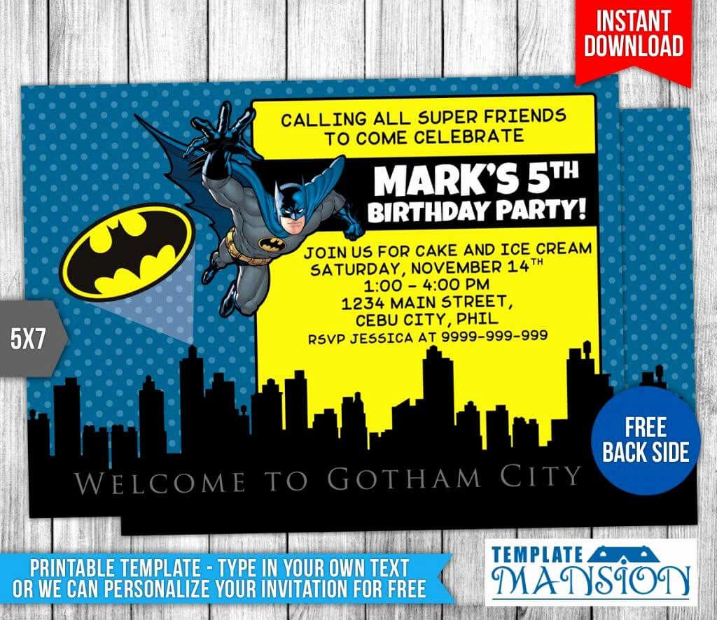 035 Template Ideas Free Batman Birthday Card Fresh Within Batman Birthday Card Template