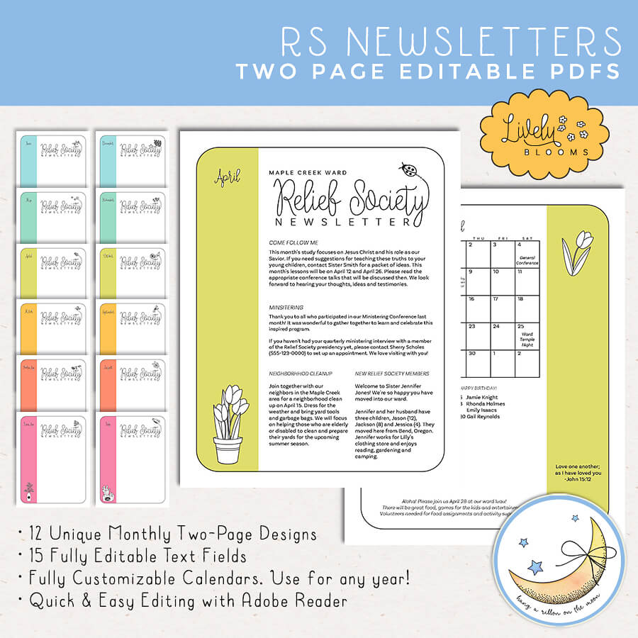 039 Hrotm Lively Blooms Rs Newsletters Etsy Previews 1 For In Blank Food Web Template