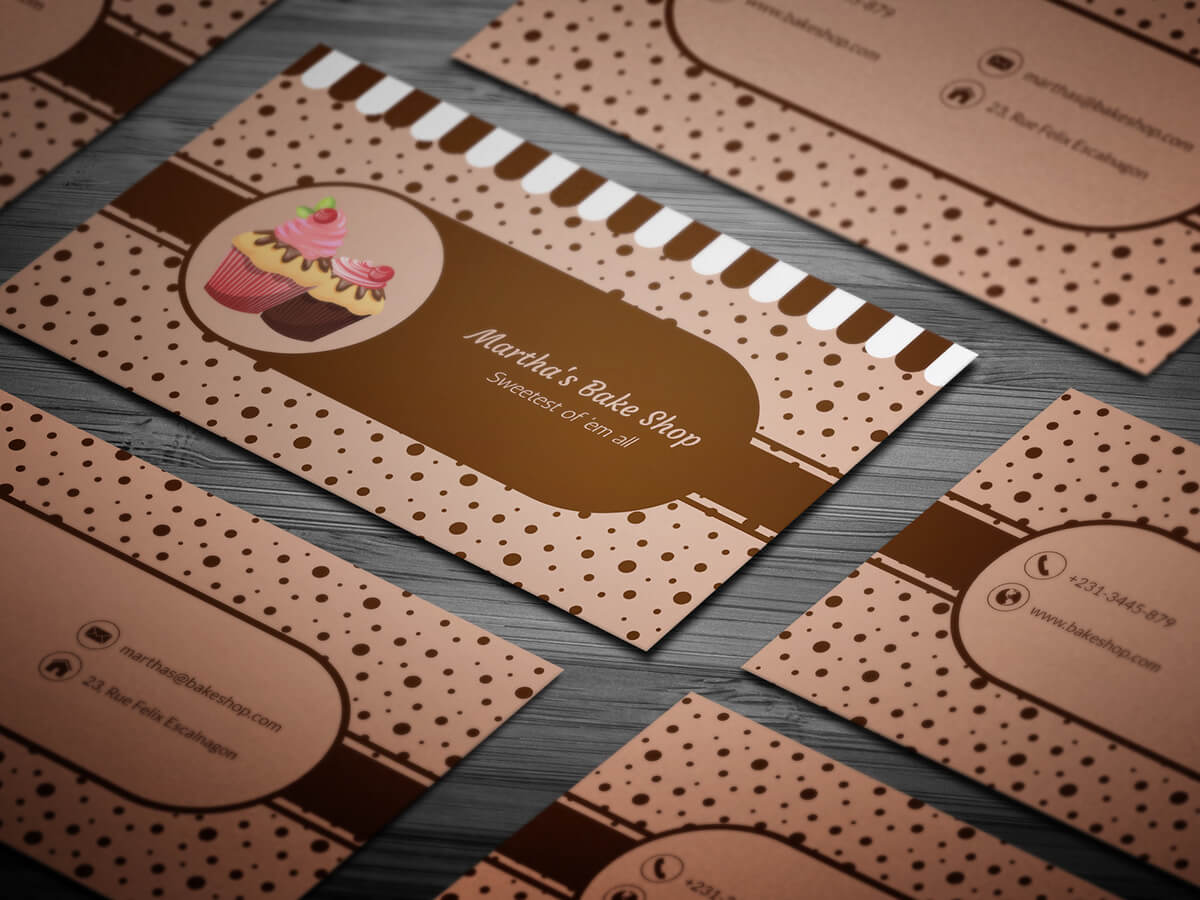 10+ Free Professional Bakery Business Cards Templates On In Cake Business Cards Templates Free