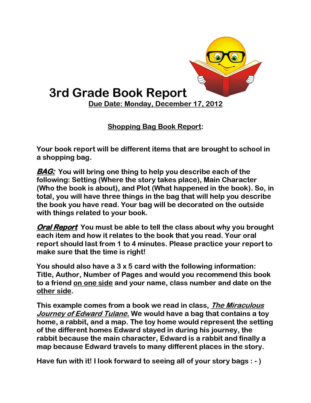 10 How To Write A 4Th Grade Book Report | Resume Samples With Regard To Book Report Template 3Rd Grade