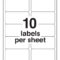 10 Up Blank Shipping Labels (Avery 8163 Template) Intended For 10 Up Label Template