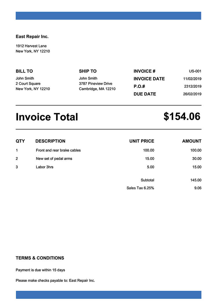 100 Free Invoice Templates | Print & Email Invoices For Business Invoice Template Uk