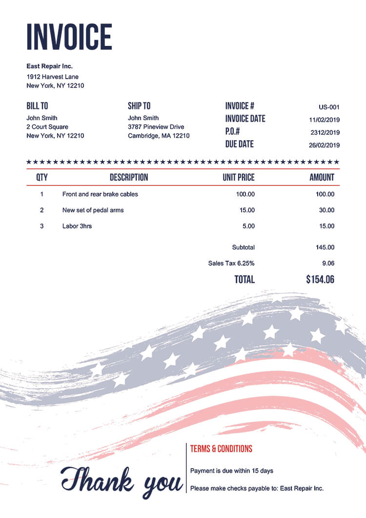 100 Free Invoice Templates | Print & Email Invoices Regarding Business Invoice Template Uk