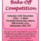 11 Best Photos Of Holiday Bake Off Flyer - Holiday Bazaar with regard to Bake Off Flyer Template
