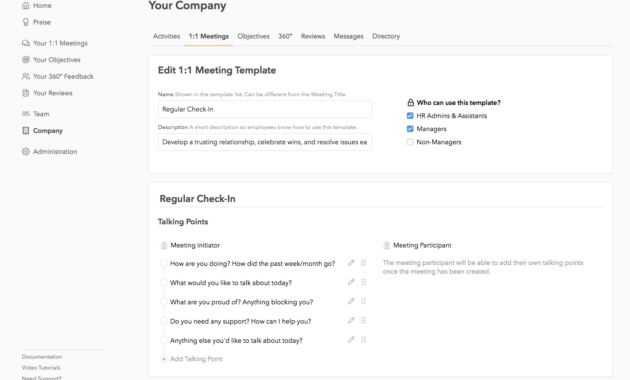 1:1 Meeting Templates: Guide Your Team To Better Conversations regarding 1 On 1 Meeting Template