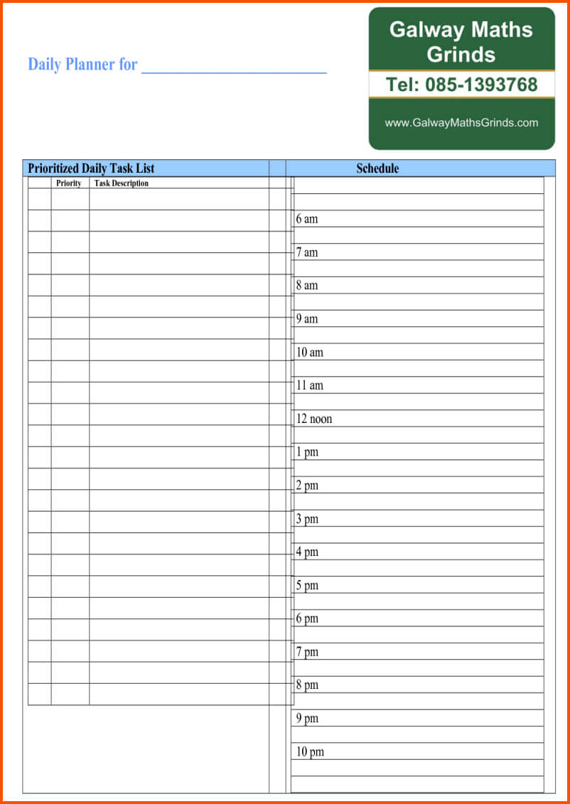 12+ Daily Planner Template Word | Survey Template Words Throughout Blank Table Of Contents Template Pdf