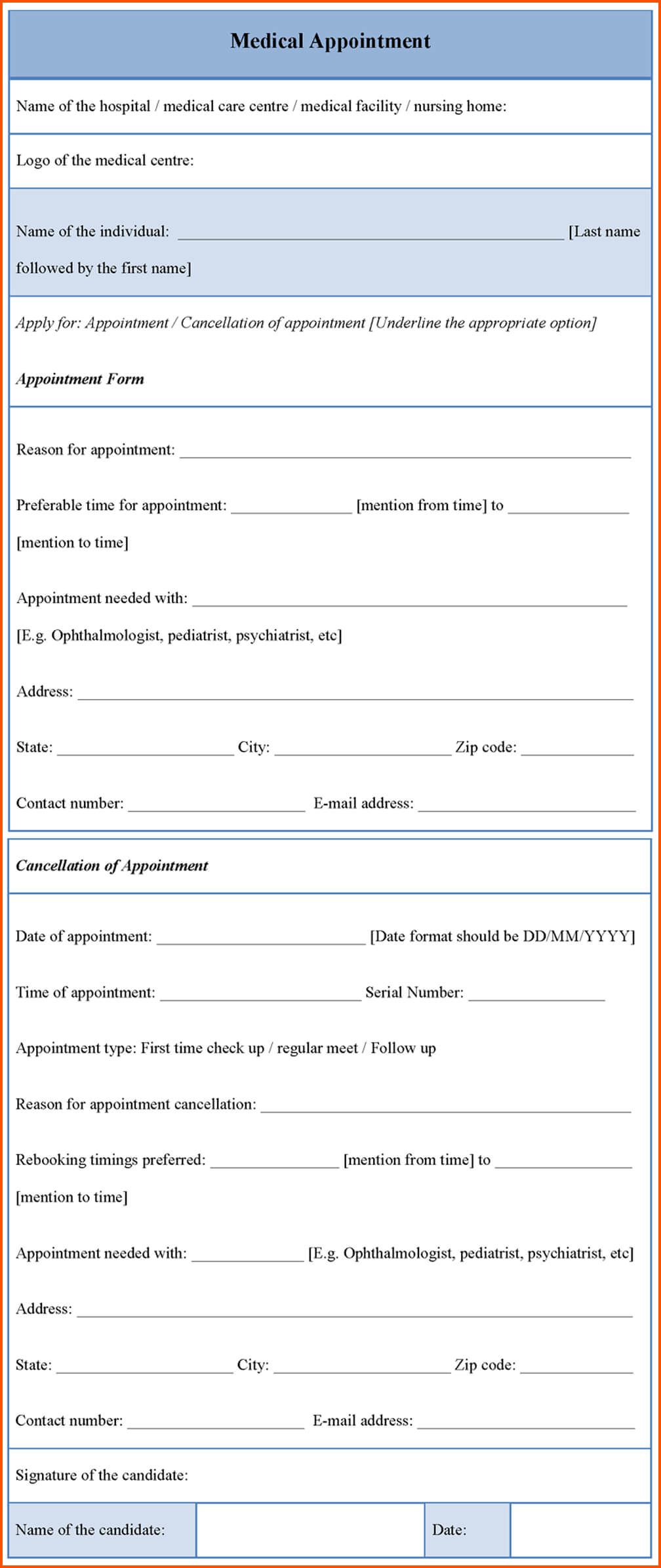 13+ Appointment Cards Template | Survey Template Words Inside Appointment Card Template Word